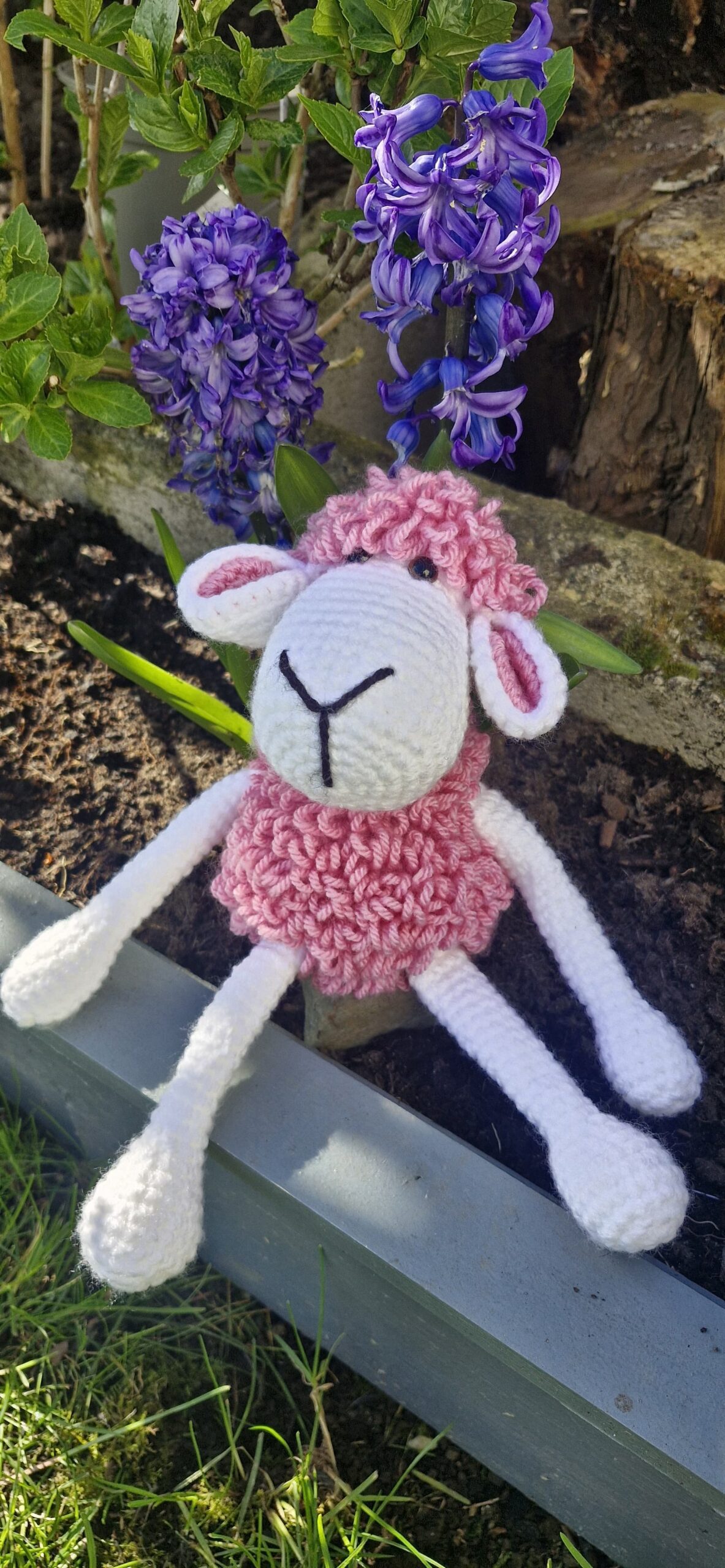 handmade crochet lamb plushie