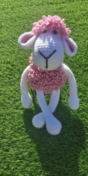 handmade crochet lamb plushie