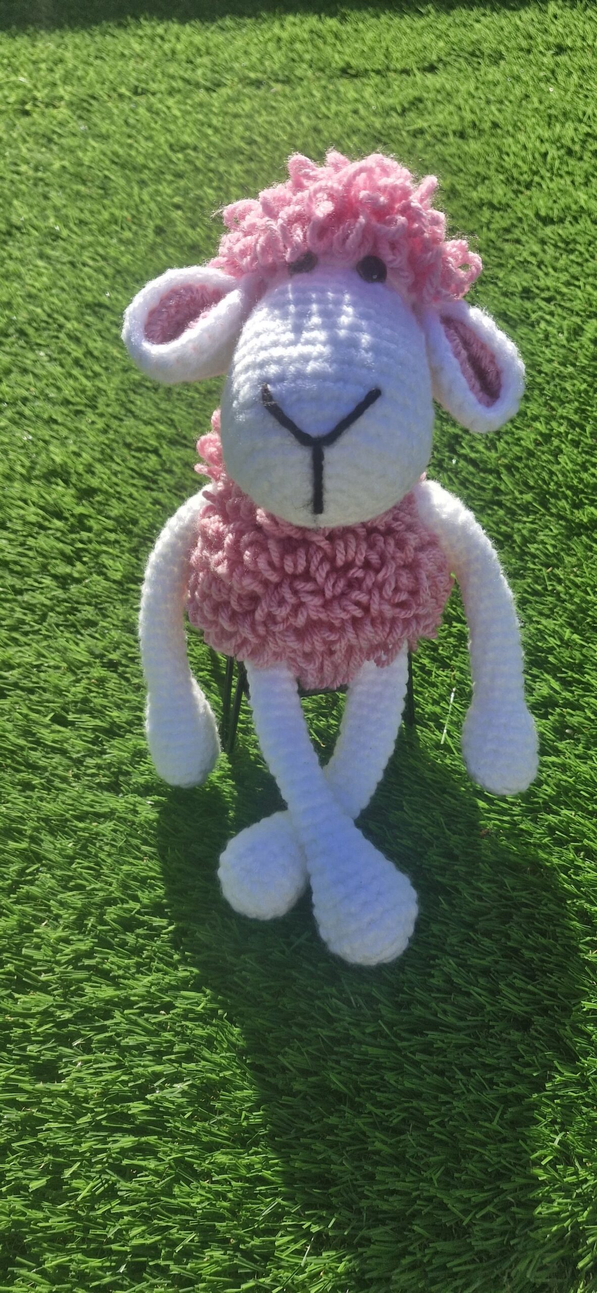 handmade crochet lamb plushie